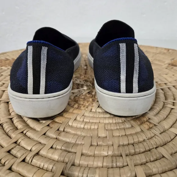 Rothy's The Original Blue Camo Slip On Sneaker Loafers 6.5
