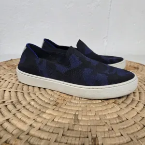 Rothy's The Original Blue Camo Slip On Sneaker Loafers 6.5