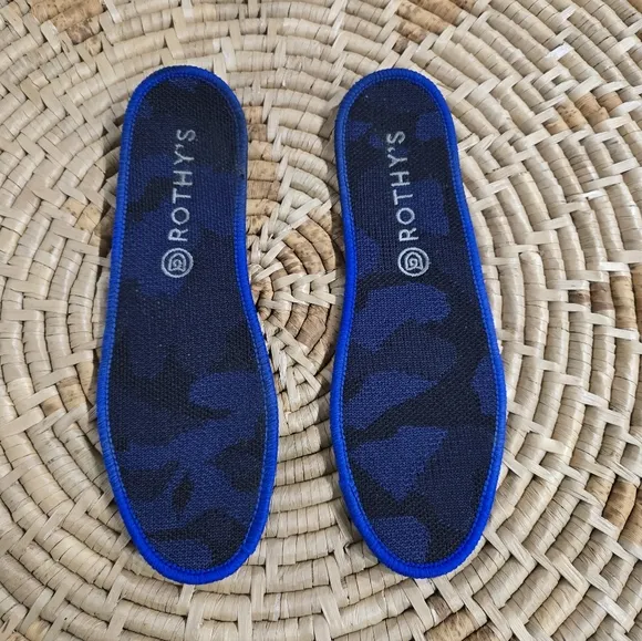 Rothy's The Original Blue Camo Slip On Sneaker Loafers 6.5