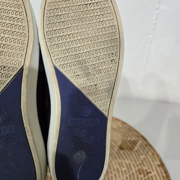 Rothy's The Original Blue Camo Slip On Sneaker Loafers 6.5