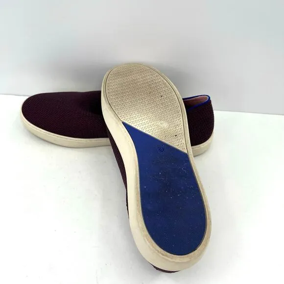 Rothy’s Women’s Burgundy Slip On The Original Loafers Sneaker Fig Shoes
