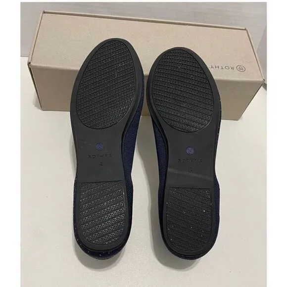 Rothy's Zodiac Scorpio Loafers Retired Slip On Washable Flat Navy Blue Size 12