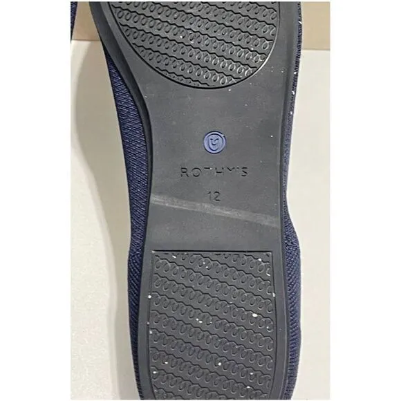 Rothy's Zodiac Scorpio Loafers Retired Slip On Washable Flat Navy Blue Size 12
