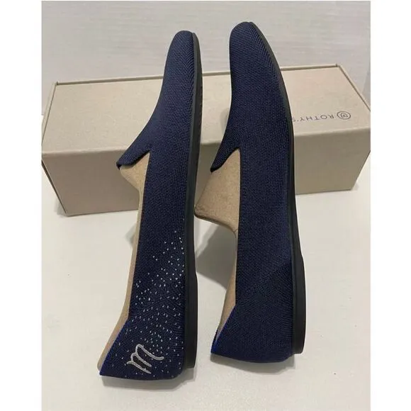 Rothy's Zodiac Scorpio Loafers Retired Slip On Washable Flat Navy Blue Size 12