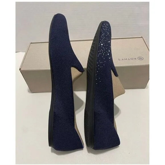 Rothy's Zodiac Scorpio Loafers Retired Slip On Washable Flat Navy Blue Size 12