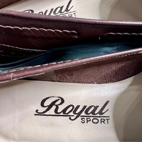 ROYAL SPORT Vintage LEATHER Slip On Loafers Womens 6.5