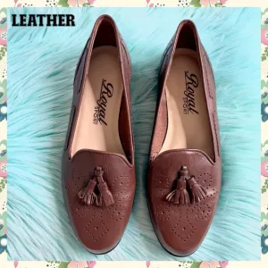 ROYAL SPORT Vintage LEATHER Slip On Loafers Womens 6.5