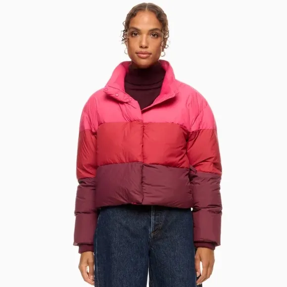 RTR Marine Layer Cropped Puffer Jacket - size XS
