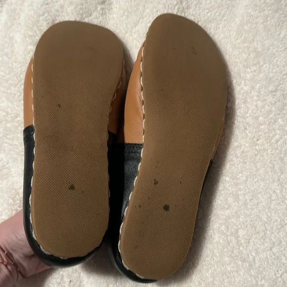 Sabah Slip On Loafers in Tan and Black