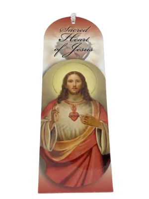 Sacred Heart of Jesus Bookmark with Tassels