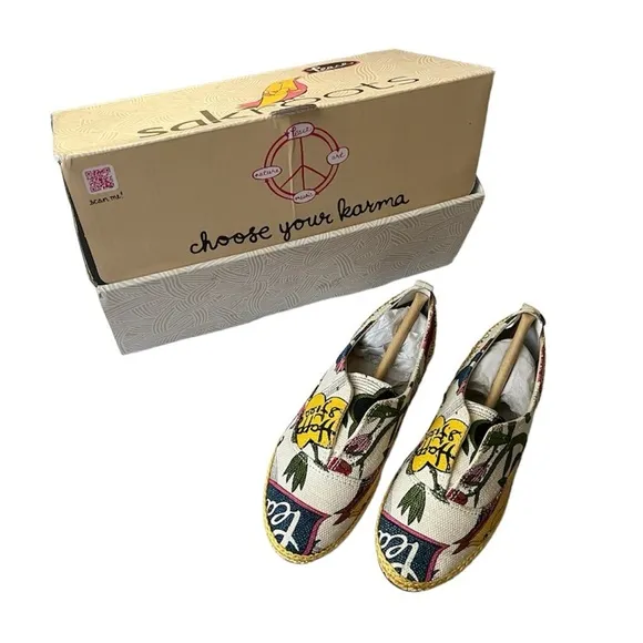 Sakroots Girls Riff Sneakers In White Peace