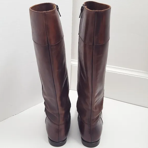 Saks Fifth Avenue brown leather riding boots 36.5