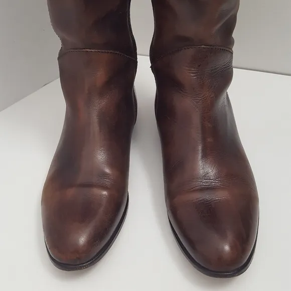 Saks Fifth Avenue brown leather riding boots 36.5