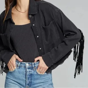 Saltwater Luxe Fringe Denim Jacket