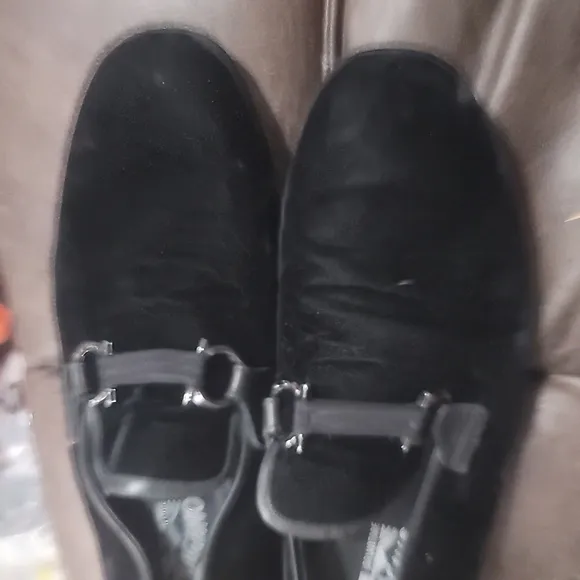 Salvatore ferragamo black velvet party smoking slip ons loafers 12 ee extra wide