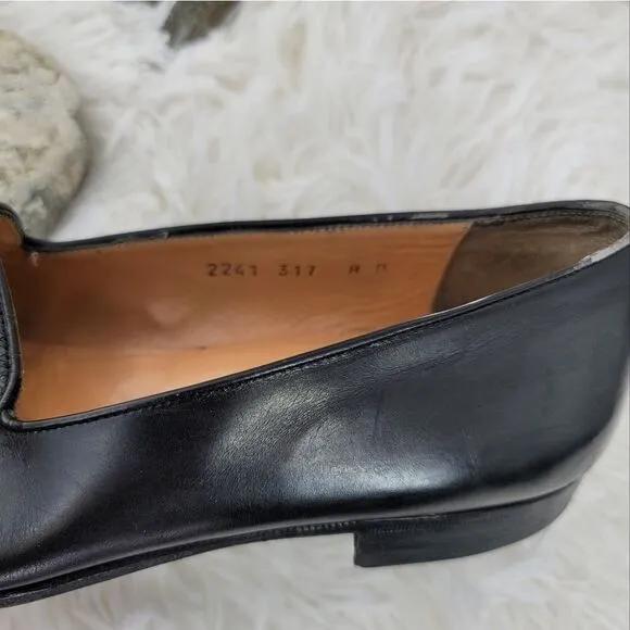 Salvatore Ferragamo black tasseled loafers leather