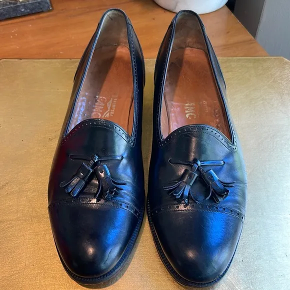 Salvatore Ferragamo Brogue Cap-Toe Tasseled Loafers