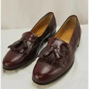 Salvatore Ferragamo Brown Leather Loafers with Tassels