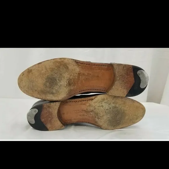 Salvatore Ferragamo Brown Leather Loafers with Tassels