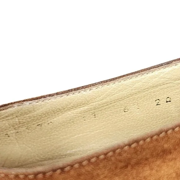 Salvatore Ferragamo Italian Brown Leather &amp; Suede Loafers Women's Size 6.5