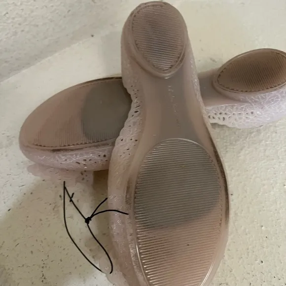Salvatore Ferragamo Jelly Beige Ballet Flat  Comfort Sandals Closed Toes 7