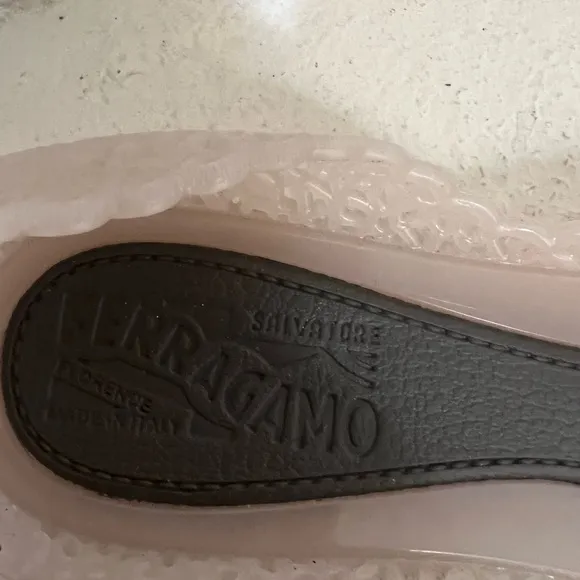 Salvatore Ferragamo Jelly Beige Ballet Flat  Comfort Sandals Closed Toes 7