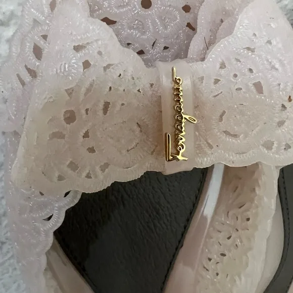 Salvatore Ferragamo Jelly Beige Ballet Flat  Comfort Sandals Closed Toes 7