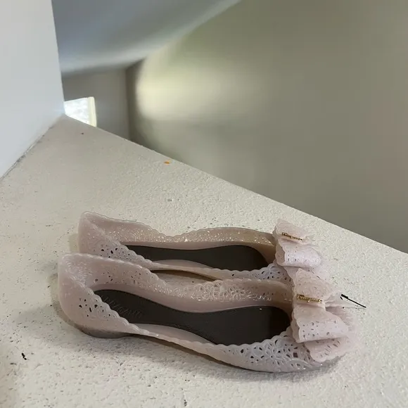 Salvatore Ferragamo Jelly Beige Ballet Flat  Comfort Sandals Closed Toes 7