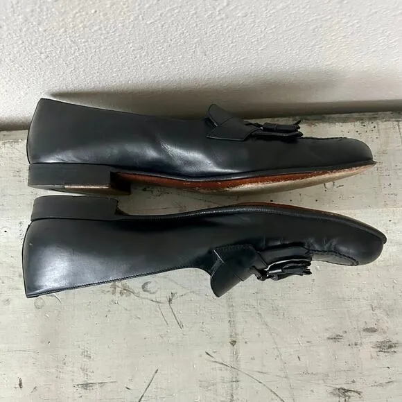 Salvatore Ferragamo leather loafers Kiltie tassel preppy black dress shoes 10 B​