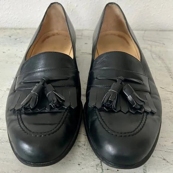 Salvatore Ferragamo leather loafers Kiltie tassel preppy black dress shoes 10 B​