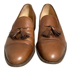 Salvatore Ferragamo Leather Loafers with Tassels Mens Size 9