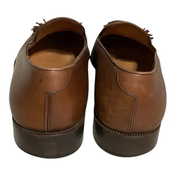 Salvatore Ferragamo Leather Loafers with Tassels Mens Size 9