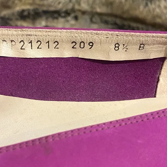 Salvatore Ferragamo Magenta Suede Slip On Loafers, size 8.5 B
