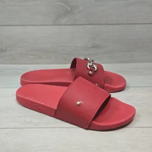 Salvatore Ferragamo Men Red Slide Sandals Shoes Sz 10M