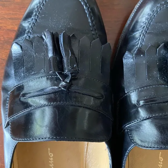 {salvatore ferragamo} Men’s Black Tassel Loafers