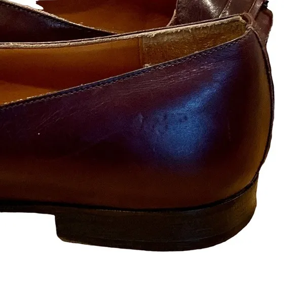 Salvatore Ferragamo Oxblood Santander Kiltie Tassel Loafers‎ 10.5 EE