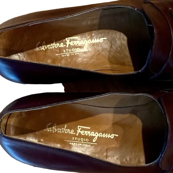 Salvatore Ferragamo Oxblood Santander Kiltie Tassel Loafers‎ 10.5 EE