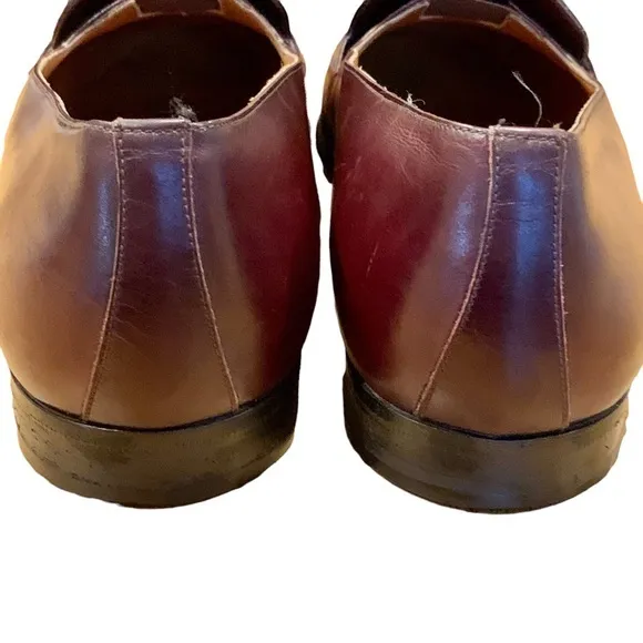Salvatore Ferragamo Oxblood Santander Kiltie Tassel Loafers‎ 10.5 EE