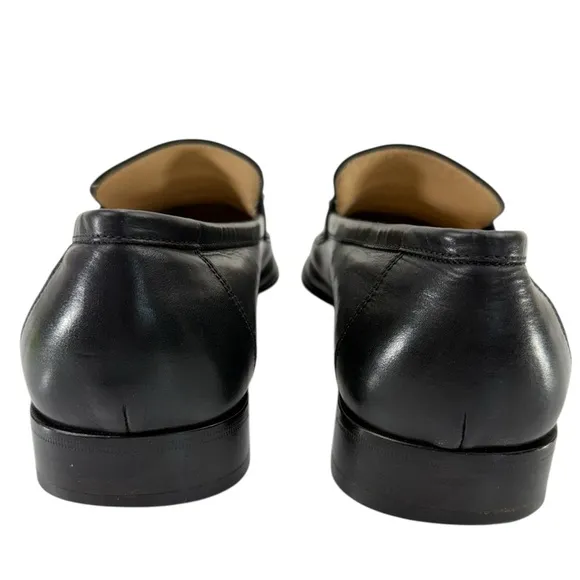 Salvatore Ferragamo Vintage Kiltie Tassels Leather Penny Loafers Black 9.5D