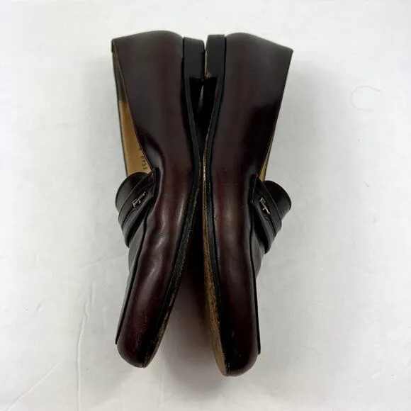 Salvatore Ferragamo Women's Slip On Leather Loafers Brown