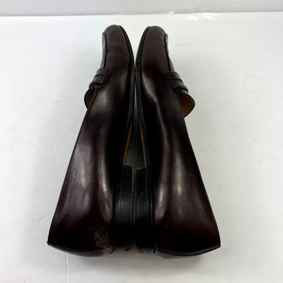 Salvatore Ferragamo Women's Slip On Leather Loafers Brown