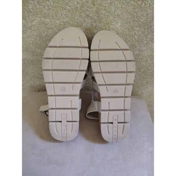 Salvia Birch Leather Sandals Comfort Cork Platform Sz 40 NWB