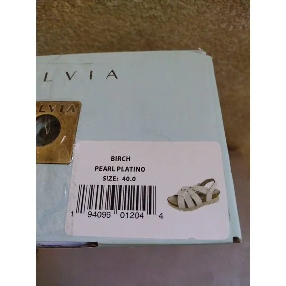Salvia Birch Leather Sandals Comfort Cork Platform Sz 40 NWB