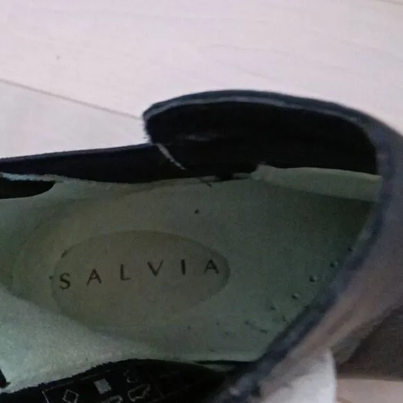 Salvia Women's Side Zipper Chelsea Ankle Boots Black Size 37