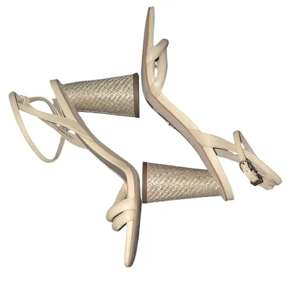 Sam Edelman Beige Kia Block Heel Sandal