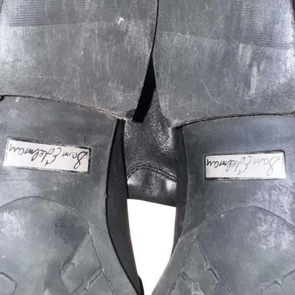 Sam Edelman Black Leather riding Boots Heeled Boots