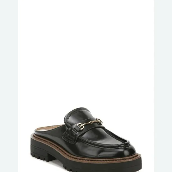 Sam Edelman black shiny slip in loafers size 8.5 style Lennon
