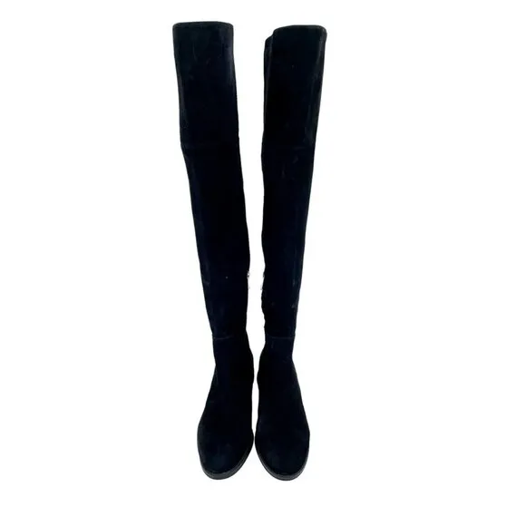 Sam Edelman Boots Pam Black Suede Leather Over the Knee Black Sz 6.5 New