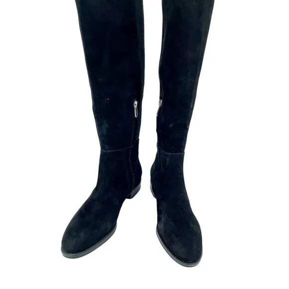 Sam Edelman Boots Pam Black Suede Leather Over the Knee Black Sz 6.5 New