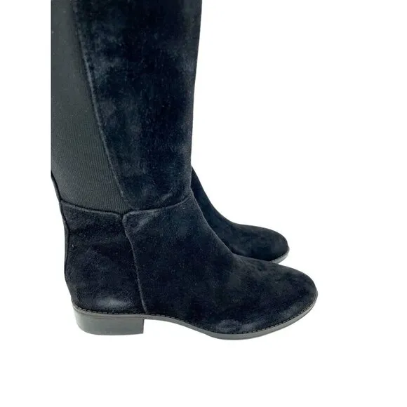 Sam Edelman Boots Pam Black Suede Leather Over the Knee Black Sz 6.5 New